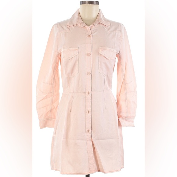 Young Fabulous & Broke Light Pink Tencel Button Up Dress • S • NWT - Picture 3 of 12